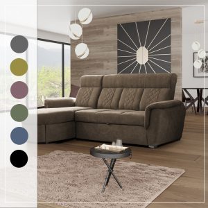 SELLY BROWN SMALL SOFA BED COLOR VARIATION