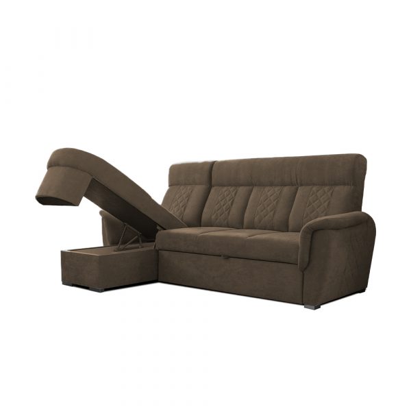 SELLY BROWN SMALL SOFA BED STORAGE