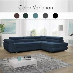 LIDO Blue Corner Sofa Bed Colors Variations