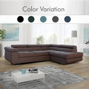 LIDO Brown Corner Sofa Bed Colors Variation