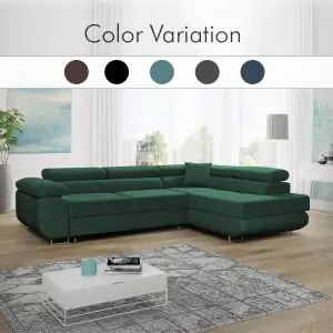 LIDO Green Corner Sofa Bed Colors Variation