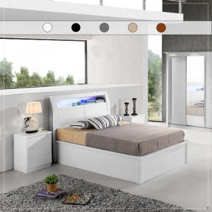 RUGBY WHITE HIGH GLOSS BED COLOR VARIATION