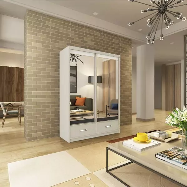 MAYFAIR WHITE WARDROBE 150CM